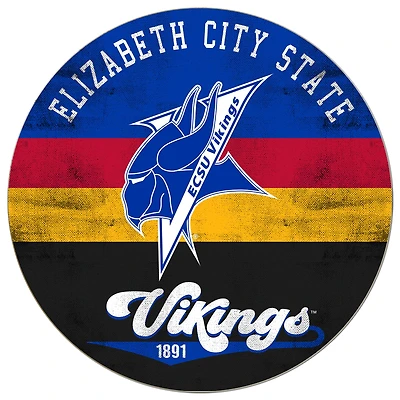 ECSU Vikings 20'' x 20'' Retro Logo Circle Sign