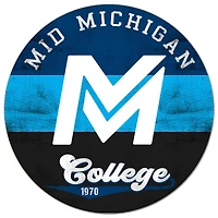 Mid Michigan College 20'' x 20'' Retro Logo Circle Sign