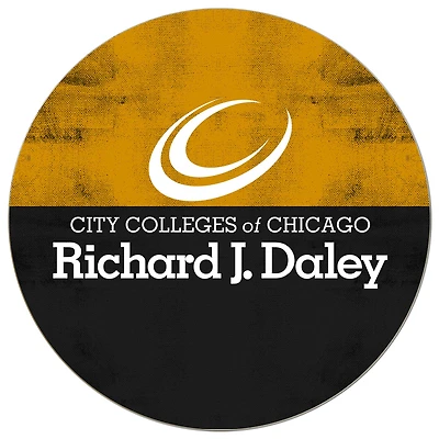 Richard J Daley College Bulldogs 20'' x 20'' Retro Logo Circle Sign