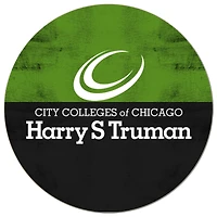Harry S Truman College Falcons 20'' x 20'' Retro Logo Circle Sign