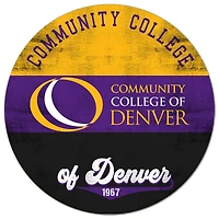 CCD CityHawks 20'' x 20'' Retro Logo Circle Sign