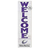 Olive-Harvey College Purple Panthers 10'' x 35'' Indoor/Outdoor Welcome Sign