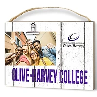 Olive-Harvey College Purple Panthers 8'' x 10'' Weathered Design Clip It Frame