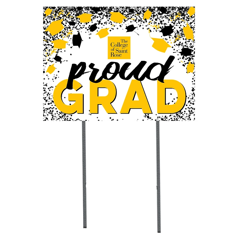 Saint Rose Golden Knights 18'' x 24'' Grad Yard Sign