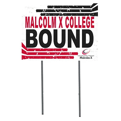 Malcolm X College Hawks 18'' x 24'' Bound Yard Sign