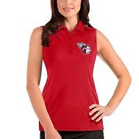 Women's Antigua Red Cleveland Guardians Sleeveless Tribute Polo