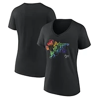 Women's Black Delaware Blue Coats Pride Logo V-Neck T-Shirt