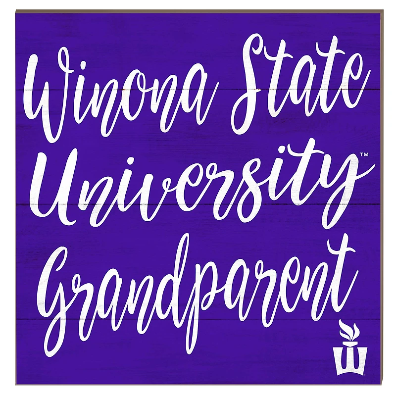 Winona State Warriors 10" x 10" Grandparent Plaque