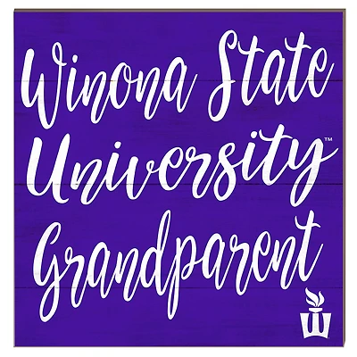 Winona State Warriors 10" x 10" Grandparent Plaque