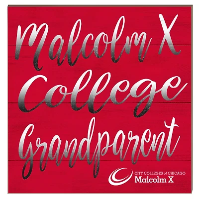 Malcolm X College Hawks 10" x 10" Grandparent Plaque