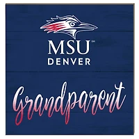 MSU Denver Roadrunners 10" x 10" Grandparent Plaque