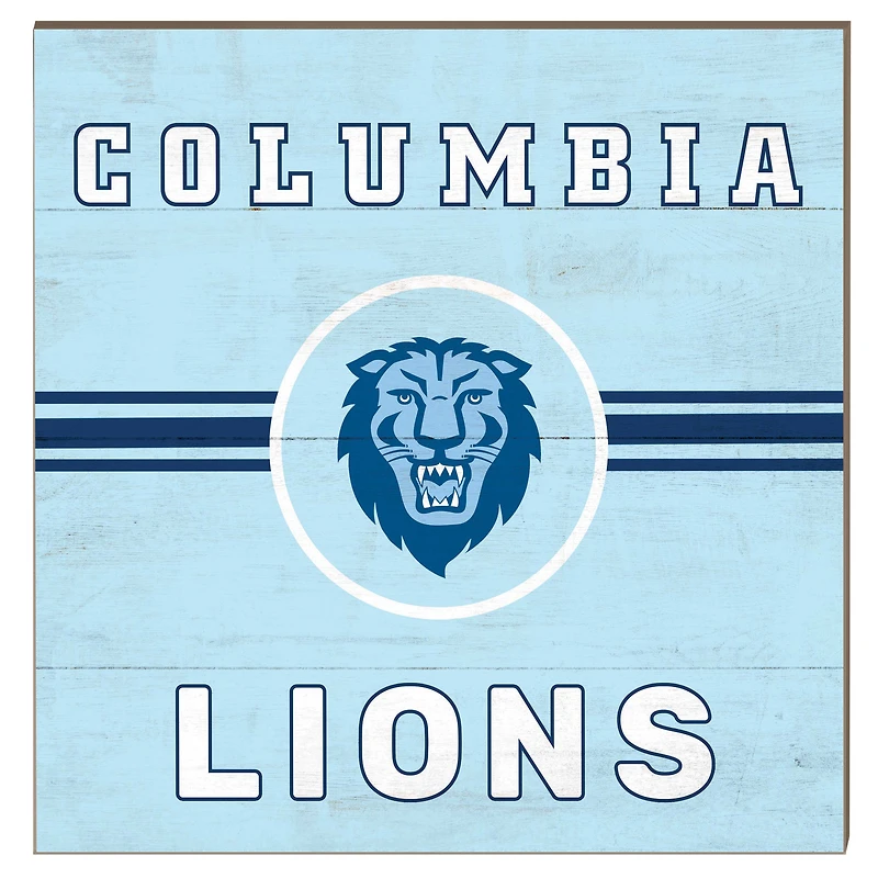 Columbia University 10" x 10" Retro Team Sign