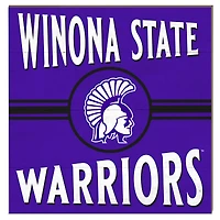 Winona State Warriors 10" x 10" Retro Team Sign