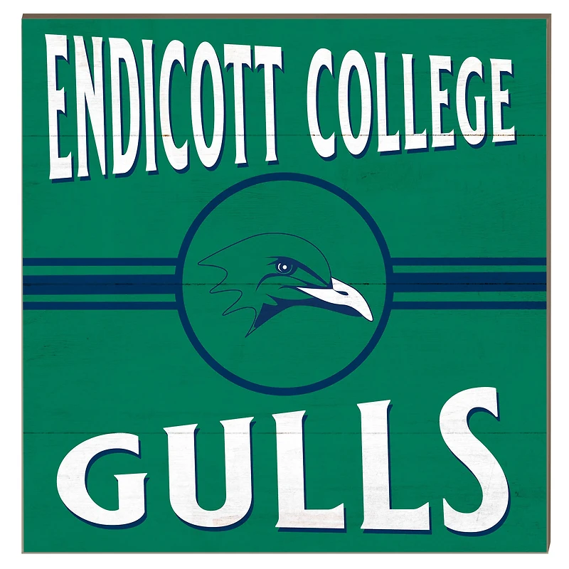 Endicott College 10" x 10" Retro Team Sign