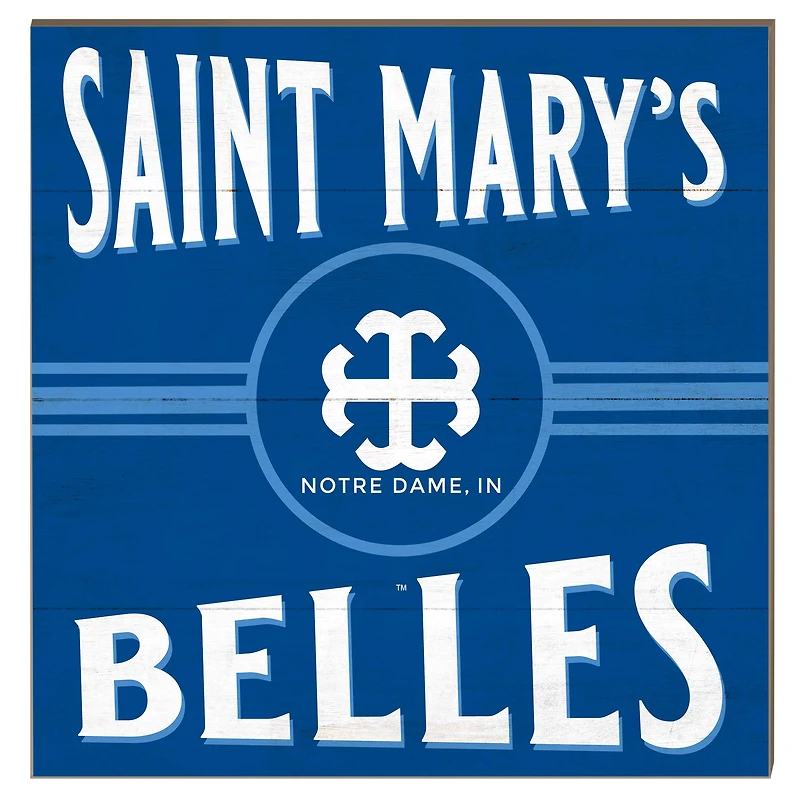 Saint Mary's Belles 10" x 10" Retro Team Sign