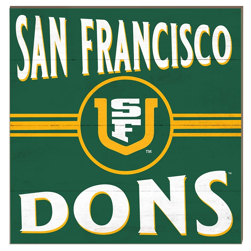 San Francisco Dons 10" x 10" Retro Team Sign