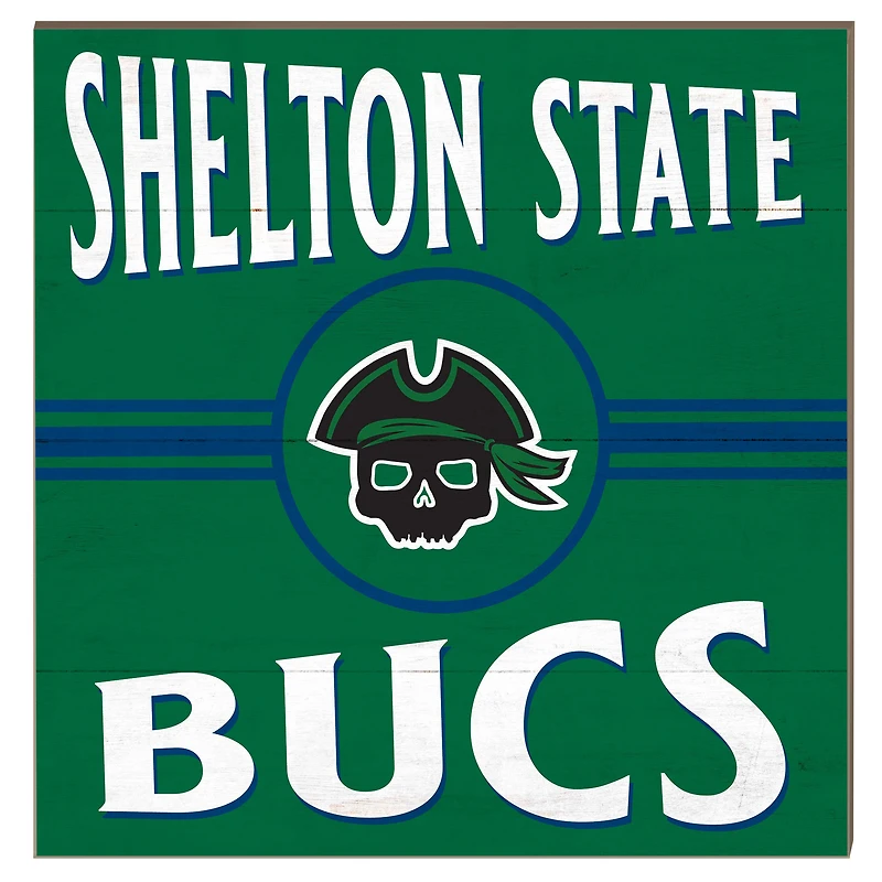 Shelton State Buccaneers 10" x 10" Retro Team Sign