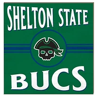 Shelton State Buccaneers 10" x 10" Retro Team Sign