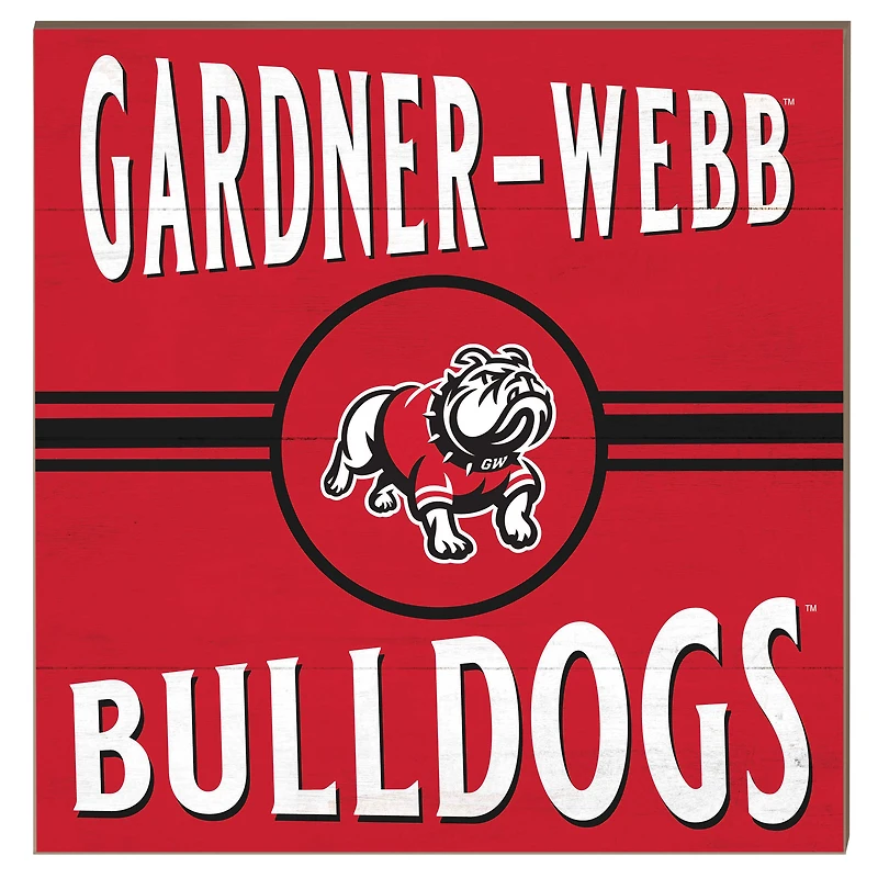 Gardner-Webb Bulldogs 10" x 10" Retro Team Sign