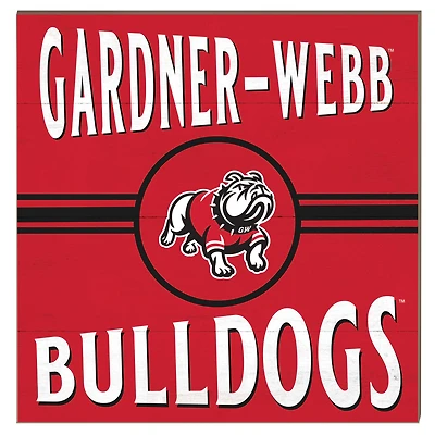 Gardner-Webb Bulldogs 10" x 10" Retro Team Sign