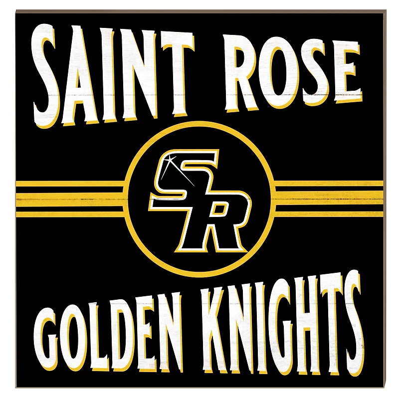 Saint Rose Golden Knights 10" x 10" Retro Team Sign