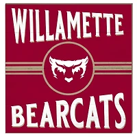 Willamette Bearcats 10" x 10" Retro Team Sign