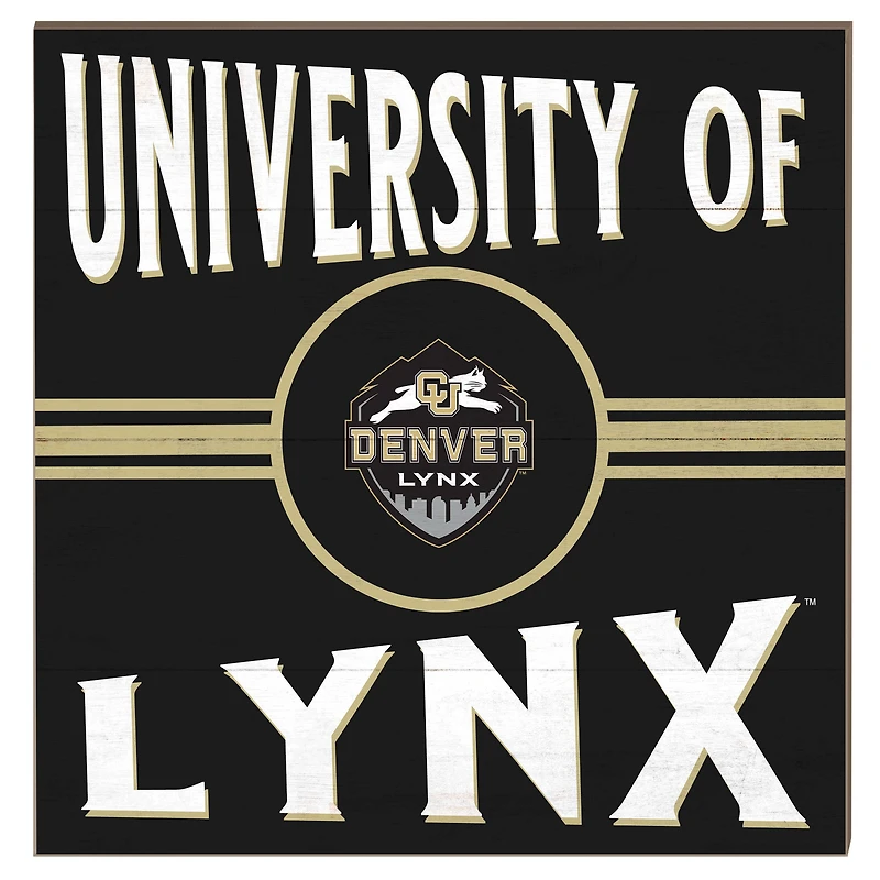 CU Denver Lynx 10" x 10" Retro Team Sign