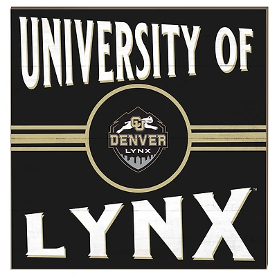CU Denver Lynx 10" x 10" Retro Team Sign