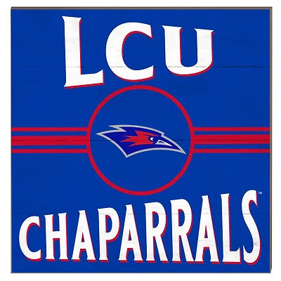 Lubbock Christian Chaparral 10" x 10" Retro Team Sign