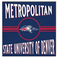 MSU Denver Roadrunners 10" x 10" Retro Team Sign