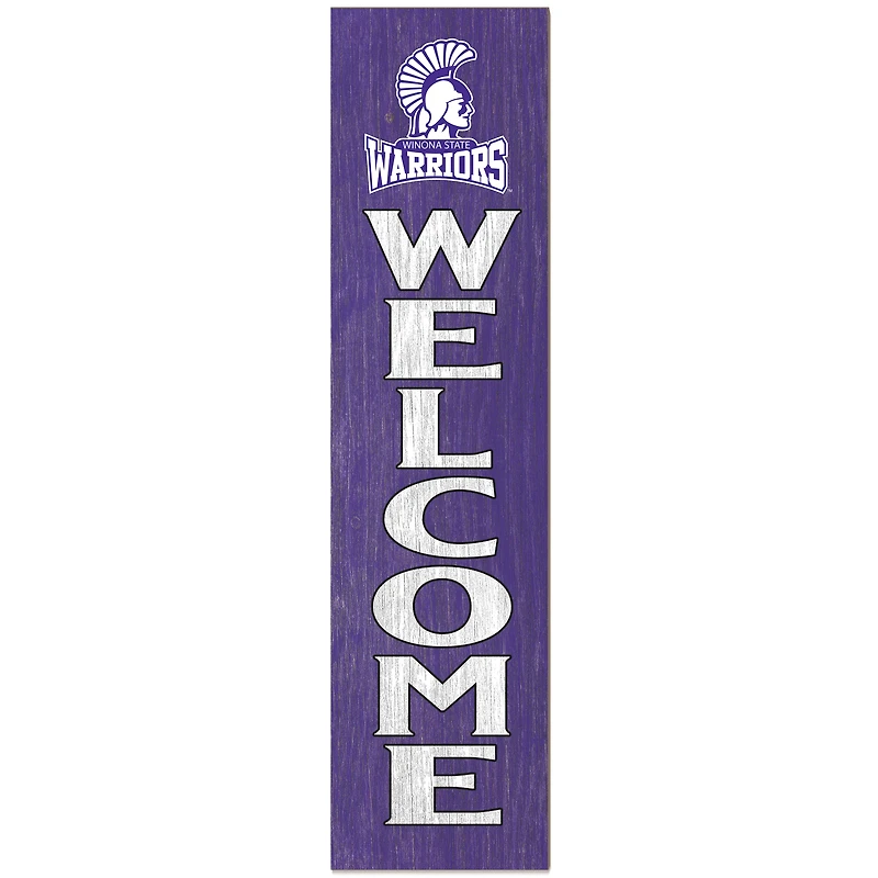 Winona State Warriors 12" x 48" Outdoor Leaner Welcome Sign