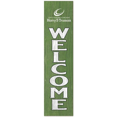 Harry S Truman College Falcons 12" x 48" Outdoor Leaner Welcome Sign