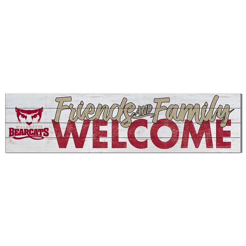 Willamette Bearcats 10" x 40" Friends & Family Welcome Sign