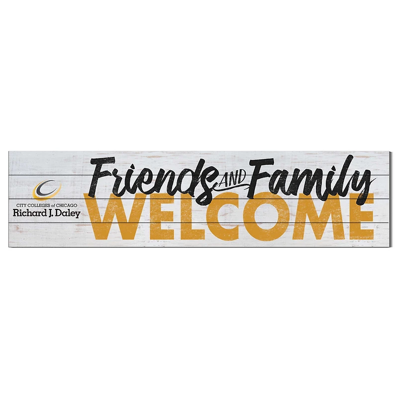 Richard J Daley College Bulldogs 10" x 40" Friends & Family Welcome Sign
