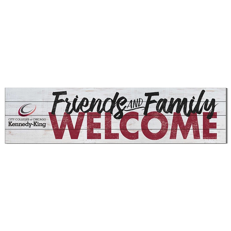Kennedy-King College Statesmen 10" x 40" Friends & Family Welcome Sign