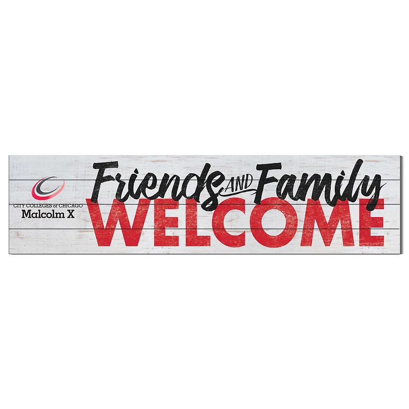 Malcolm X College Hawks 10" x 40" Friends & Family Welcome Sign