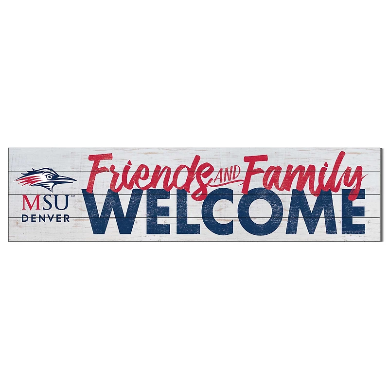 MSU Denver Roadrunners 10" x 40" Friends & Family Welcome Sign