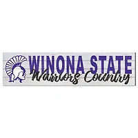 Winona State Warriors 10" x 40" Logo Sign