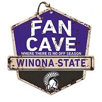 Winona State Warriors 20" x 20" Fan Cave Badge Sign