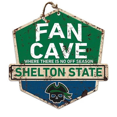 Shelton State Buccaneers 20" x 20" Fan Cave Badge Sign