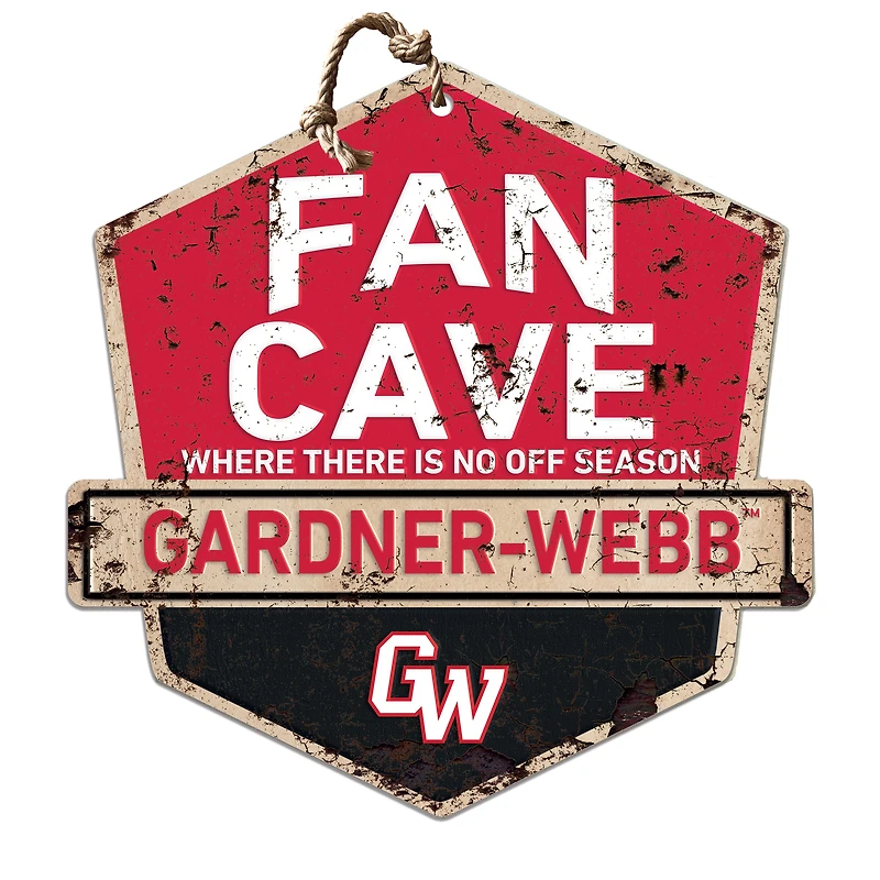 Gardner-Webb Bulldogs 20" x 20" Fan Cave Badge Sign