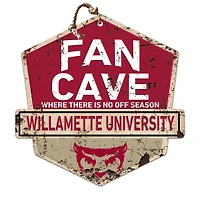 Willamette Bearcats 20" x 20" Fan Cave Badge Sign