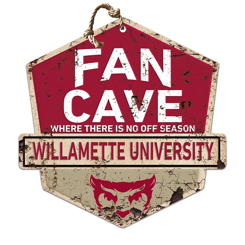 Willamette Bearcats 20" x 20" Fan Cave Badge Sign