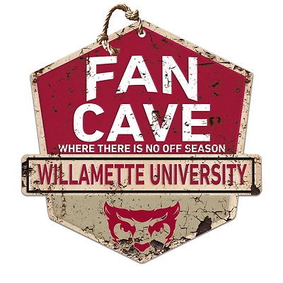 Willamette Bearcats 20" x 20" Fan Cave Badge Sign