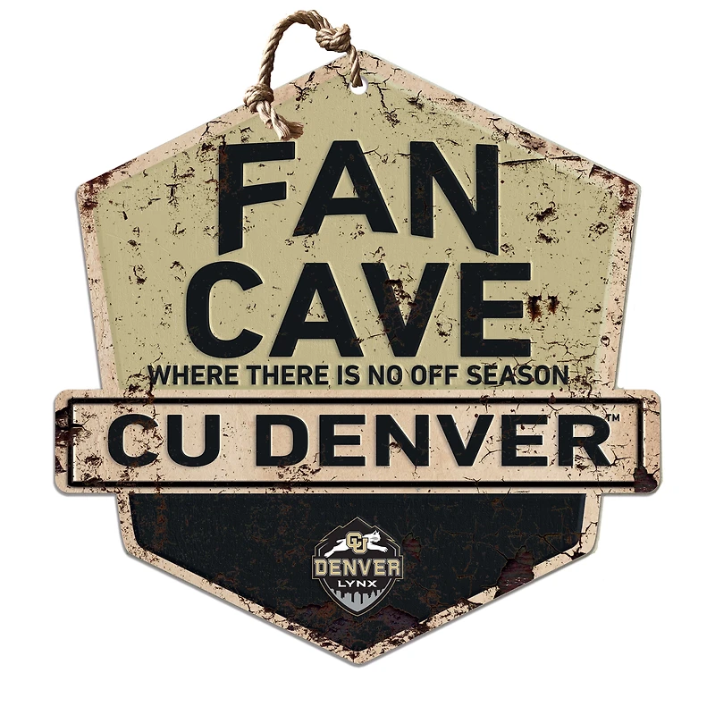 CU Denver Lynx 20" x 20" Fan Cave Badge Sign