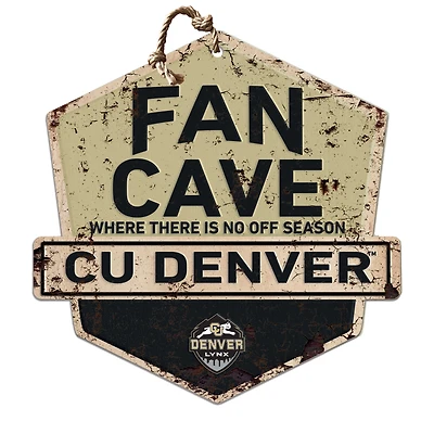 CU Denver Lynx 20" x 20" Fan Cave Badge Sign