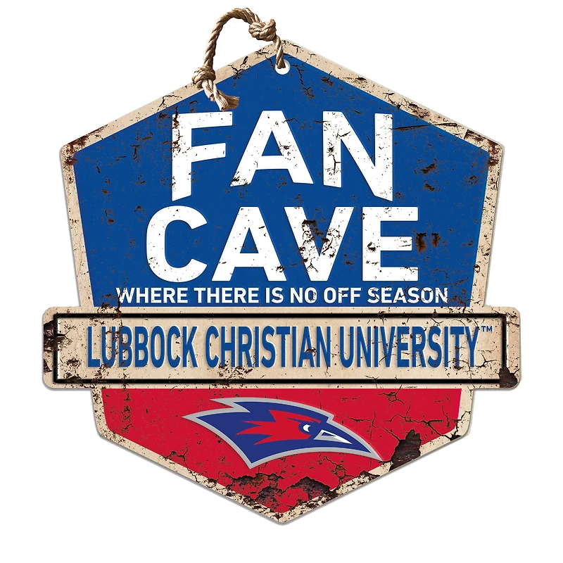Lubbock Christian Chaparral 20" x 20" Fan Cave Badge Sign