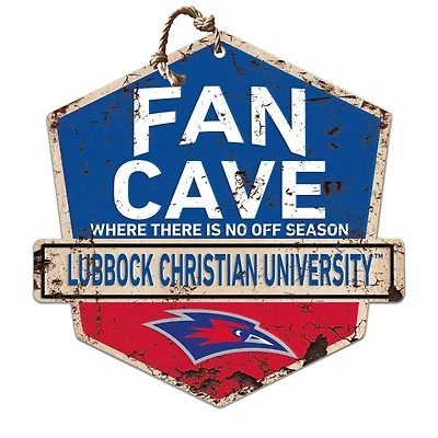 Lubbock Christian Chaparral 20" x 20" Fan Cave Badge Sign