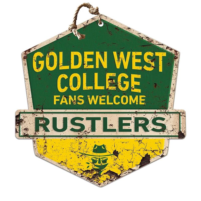 Golden West College 20" x 20" Fans Welcome Badge Sign