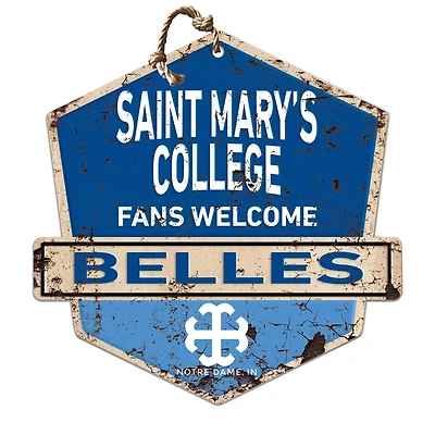 Saint Mary's Belles 20" x 20" Fans Welcome Badge Sign